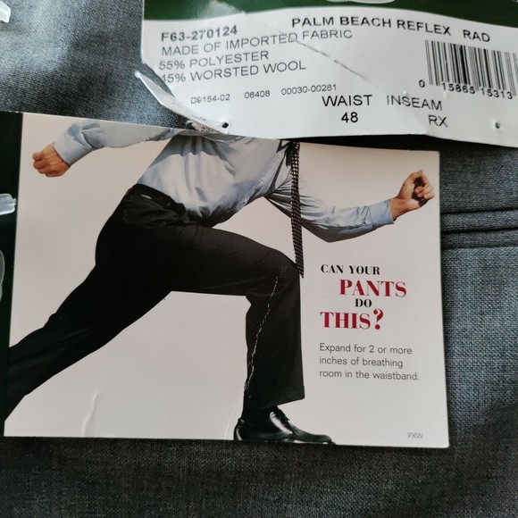 Palm Beach Reflex Gray Men’s Dress Pants 48 - Picture 1 of 9
